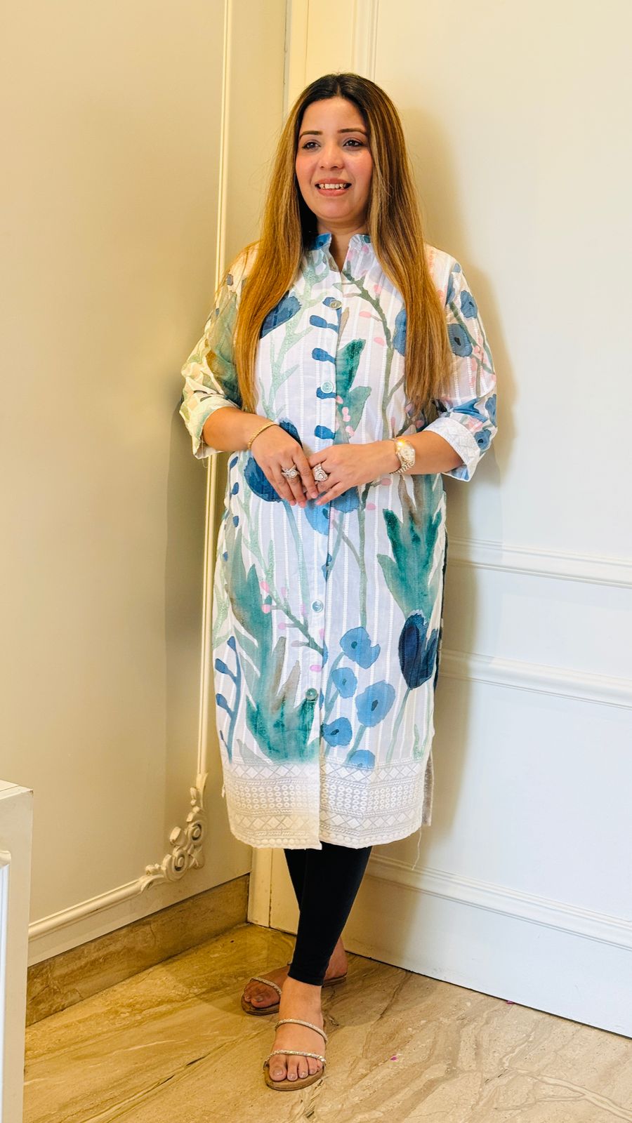Sitara Designer Printed Kurta (Blue)